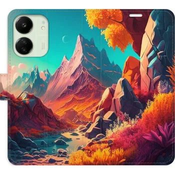 Pouzdro na mobilní telefon Flipové pouzdro iSaprio - Colorful Mountains - Xiaomi Redmi 13C