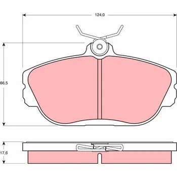 Brzdová destička Sada brzdových destiček, kotoučová brzda TRW GDB4033