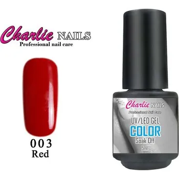Charlie UV/LED Gel lak 5ml. č.3 červený
