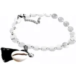 JSB bijoux s.r.o. Ocelový náramek penízky s přívěskem a krystalem Swarovski Crystal