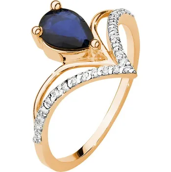 Hodinky Prsten Bonore - Růžové Zlato 585 - Safír 0-6 Ct 105783