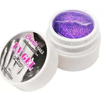 Charlie UV/LED gel 5ml - fialový glitter č.431