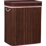 Koš na prádlo 100l třídílný SPRINGOS BAMBUS tmavě hnědý