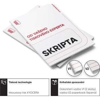 Učebnice, skripta, sešity 4 + 80 stran V2 - lepená měkká