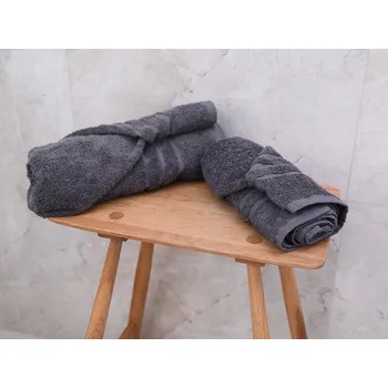 Ručník 2x osuška Comfort 70x140 cm tmavě šedá, 100% bavlna