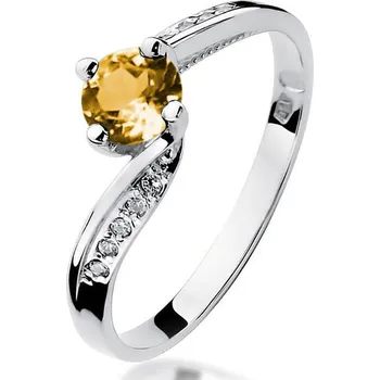 Hodinky Prsten Bonore - Bílé Zlato 585 - Citrín 0-5 Ct 119296