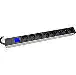 SCHRACK PDU IT METER, integr.merení,8x CSN,Al, 19'', 1U, RAL 7035 HSMPEU06