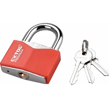 Visací zámek Extol Premium 8857466 | Zámek visací ocelový 60 mm, 3 klíče
