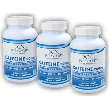 3x Caffeine 200mg + Green Tea Extract 300mg 120 kapslí - Kofein