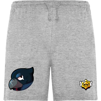 Chlapecké kalhoty Bavlněné kraťasy Crow Barva: Šedá, Velikost: 98/104 - 3/4roky