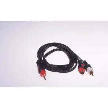 Audio kabel Libox Jack 3,5 mm - RCA (Cinch) kabel x2 1,5 m černý (LB0022)
