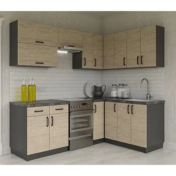 Kuchyňská linka Casarredo Horly 3 dub přímořský/grafit