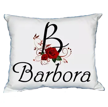 Dekorativní polštářek Polštář s dámským jménem BARBORA (polštářek dámské jméno )