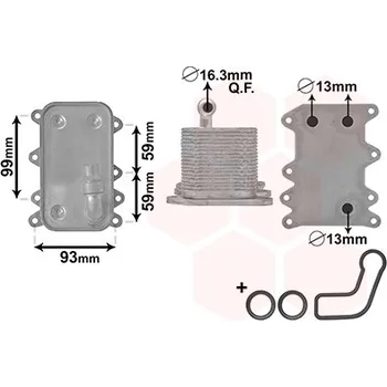 Chladič motoru Chladič oleje, automatická převodovka VAN WEZEL 06003560