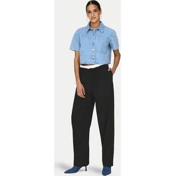 Pánské kalhoty ONLY Kalhoty z materiálu Tille 15338509 Černá Straight Fit L_32