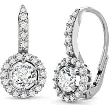 Náušnice Couple, Luxusní náušnice Nia, bílé zlato se zirkony, 585-66-3-0283.1B00.0.00.001.08