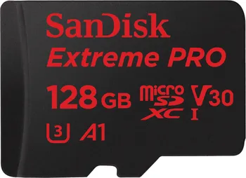 Paměťová karta SanDisk Extreme PRO microSDXC 128 GB UHS-I U3 V30 A1 + SD adaptér
