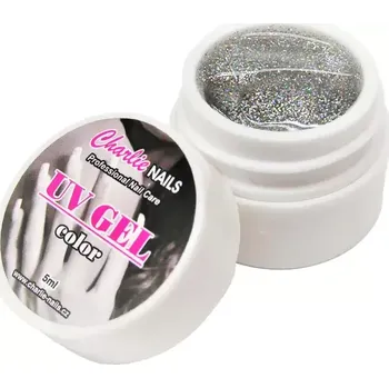 Charlie UV/LED gel 5ml - stříbrný glitter č.409