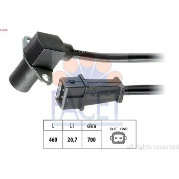 Motor automobilu Generátor impulsů, klikový hřídel FACET 9.0030