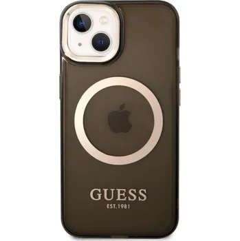Telefonní příslušenství Guess Translucent MagSafe Zadní Kryt pro iPhone 14 Plus Black Guess prémiový ochranný kryt telefonu s motivem Guess, který nejen že váš telefon perfektně ochrání, ale také svým povedeným designem a p