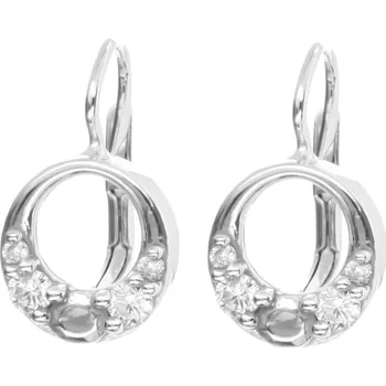 Náušnice Argento 66817 Stříbrné náušnice - čiré kulaté zirkony