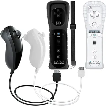 Hra pro starou konzoli Wii ovladač + Nunchuck na Wii - černé bílé sady