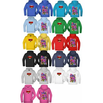 Chlapecké oblečení Mikina Brawl Stars se všemi postavičkami Barva: Fialová, Velikost: 3/4roky - 98/104