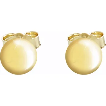 Náušnice JSB bijoux s.r.o. Zlaté ocelové náušnice puzety kuličky 5 mm bez krystalů