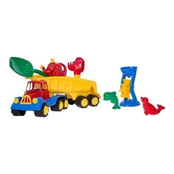 Hra na zahradu Samochód z naczepą i akcesoriami MIX