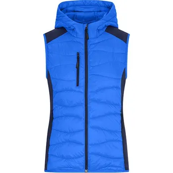 Dámská vesta James&amp;Nicholson JN1327 Dámská hybridní vesta Blue-Navy L