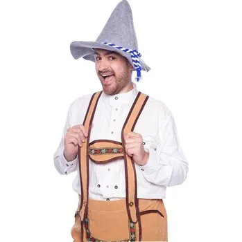 Karnevalový doplněk Klobouk Bavorák Oktoberfest Šedý