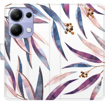Pouzdro na mobilní telefon Flipové pouzdro iSaprio - Ornamental Leaves - Xiaomi Redmi Note 13 Pro