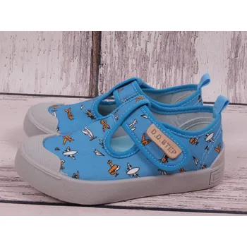 Chlapecké tenisky D.D.step Plátěnky tenisky D.D. step CSB-41640 modré s letadly velikost: 23