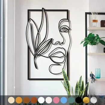 Obraz WoodenPuzzle.cz Dřevěný obraz - Dívčí obličej Barva: Černá, Velikost: M