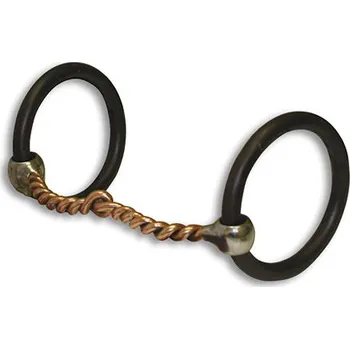 Udidlo pro koně Udidlo Bob Avila Copper Twist Ring Snaffle Professional's Choice