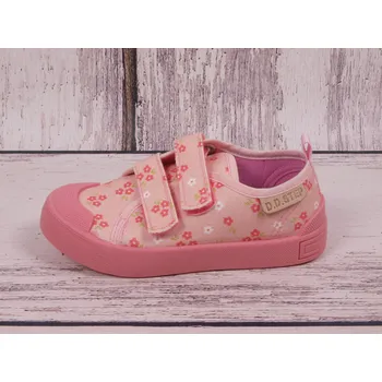 Dívčí tenisky D.D.step Plátěnky tenisky D.D. step CSG-41272A růžové s kvítky velikost: 30