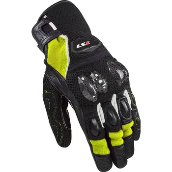 Moto rukavice LS2 SPARK 2 AIR MAN GLOVES BLACK H-V YELLOW - 3XL