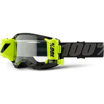 Helma na motorku Motokrosové brýle 100% strata2 Forecast black clear lens