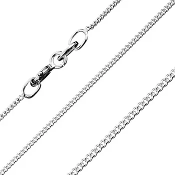 Řetízek Řetízek ze zakroucených okrouhlých oček, ze stříbra 925, šířka 0,8 mm, délka 460 mm
