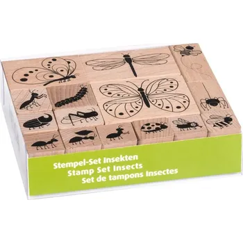 Dětské razítko Heyda Hmyz - gumová razítka na dřevě sada (15ks)