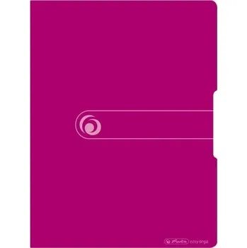 Archivační box Desky prezentační Herlitz Easy orga A4, 20 kapes, tmavě růžové