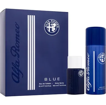 Pánský parfém Alfa Romeo Alfa Romeo Blue SET: Toaletní voda 15ml + Telový sprej 150ml Pre mužov Toaletní voda