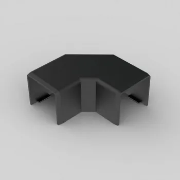 kabelová chránička Kryt KOPOS LHD 20x20 ohybový 8623 FB černá