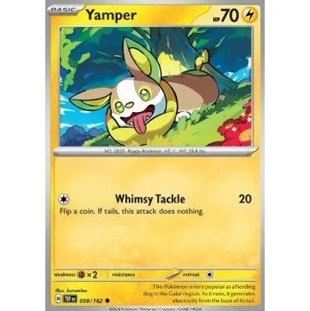 Sběratelská karetní hra Pokémon TEF 058/162 Yamper - Temporal Forces Stav: Near Mint, Verze: REVERSE HOLO