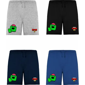 Chlapecké kraťasy Kraťasy Brawl Stars s postavou Spike Barva: Modrá, Velikost: 146/152 - 11/12let