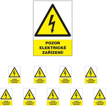 Značení Walteco Pozor elektrické zařízení 50x80mm, samolepka Množství: 10 ks