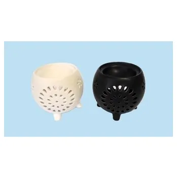 Aroma lampa Aromalampa černá+bílá květ