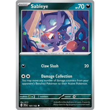 Sběratelská karetní hra Sableye 107/162 - Temporal Forces Typ karty: Non-Holo