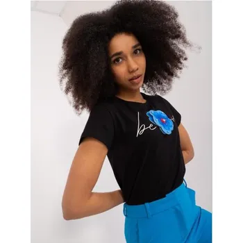 Dámská halenka Dámské tričko s 3D aplikacemi BASIC FEEL GOOD černé