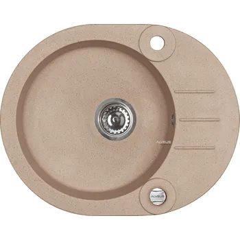 Granitový dřez Alveus Roll 40 Granitový dřez s odkapem 595x475 mm + pop- up sifon, béžová, 1090973